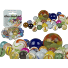 Glass marbles, multicoloured ass.,