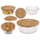 Glass storage box, for 400 ml, ca. 14 x14 cm,