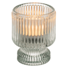 Glass tea light/candle holder, 2 in 1,