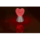 Glitter-Leuchte „Herz“, mit rotem Glitter,