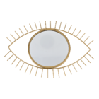 Golden colored metal mirror, eye,