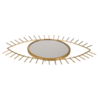 Golden colored metal mirror, eye,