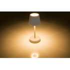 Graue Tisch-Lampe mit LED,