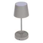 Grey colored table lamp with LED,