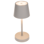 Grey colored table lamp with LED,