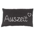 Grey coloured decoration cushion, Auszeit,