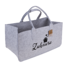 Grey felt bag for wood, Zuhause,