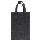 Grey gift bag, X-mas Greetings, felt material,