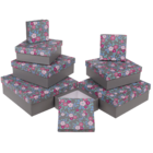 Grey gift boxes, Spring Flowers,