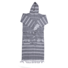 Grey/white colored fouta hamam bath robe,