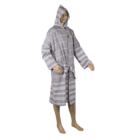 Grey/white hamam bath robe, size L,