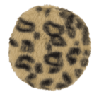 Hand warmer, leopard design, with plush cover,