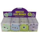 Hand warmer, monster, with plush cover,