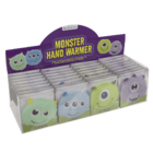 Hand warmer, monster, with plush cover,