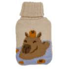 Handwarmer, hot water bottle witt knitted cover,