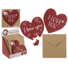 Heart shaped gift card, puzzle, Love,