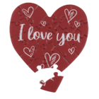 Heart shaped gift card, puzzle, Love,