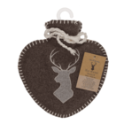 Hot water bottle in heart shape, Deer,