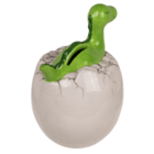 Hucha con cerradura Dino nel huevo, cerámica
