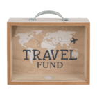 Hucha de madera, Travel Fund,