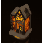 Illuminated Christmas house, 6,5 x 8 cm,