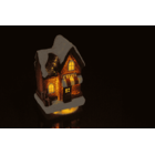 Illuminated Christmas house, 6,5 x 8 cm,