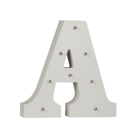 Illuminated wooden letter A, with 8 LED,
