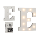 Illuminated wooden letter E, with 8 LED,