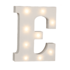 Illuminated wooden letter E, with 8 LED,