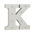Illuminated wooden letter K, with 8 LED,