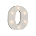 Illuminated wooden letter O, with 6 LED,