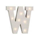 Illuminated wooden letter W, with 9 LED,