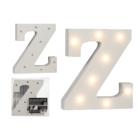 Illuminated wooden letter Z,