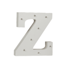 Illuminated wooden letter Z,