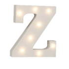 Illuminated wooden letter Z,