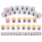 Insieme di candele con scritta, Happy 30 Birthday,