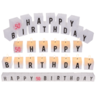 Insieme di candele con scritta, Happy 50 Birthday,