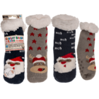 Kids comfort socks, Reindeer & Santa Claus,