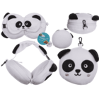 Kids Plush travel pillow with eye mask, Panda,