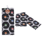 Kitchen towel, vinyl records, 40 x 60 cm,