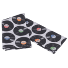 Kitchen towel, vinyl records, 40 x 60 cm,