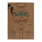 Kraft paper bag, motivational wordings,