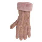 Kuschel-Handschuhe, Elegant, Zopfmuster,