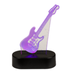 Lámpara 3D, guitarra, aprox. 18 x 12 cm,
