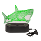 Lámpara 3D, tiburón, aprox. 14 x 16 cm,