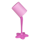 Lámpara de mesa, bote de color, rosa neón,