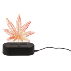 Lampada 3D, Foglia di cannabis, 16 cm,