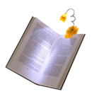 Lampadina da libro con LED (pile incl.) 4 cm,