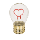 Lampadina LED, cuore, inclusa batteria al litio ri