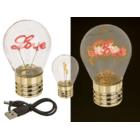 Lampadina LED, Love , incl. batteria al litio rica